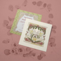 White Lily-Flower Vintage-Stil Gult