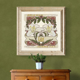 White Lily- Flower Vintage-Stil Poster