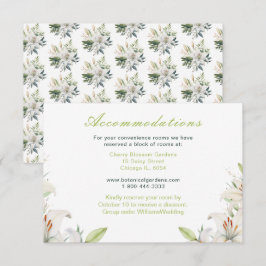 White Lily Flowers Bröllop Tilläggskort