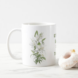 White Lily Flowers Kaffemugg