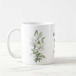 White Lily Flowers Kaffemugg