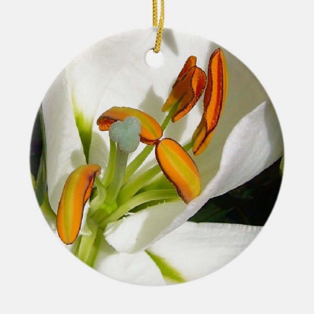 White Lily Julgransprydnad Keramik (Framsidan)