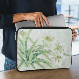 White Lily Laptop Fodral