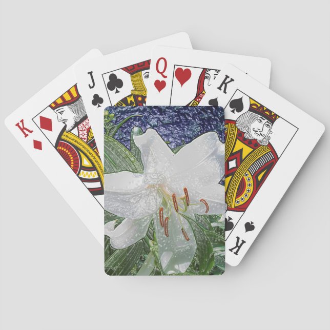 White Lily-spelkort Kortlek (Baksidan)