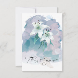 White Lily-tackkort - Blommigt av Elegant Tack Kort
