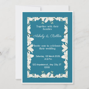 White Lily Wedding-inbjudan Inbjudningar