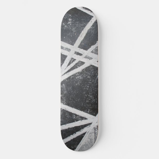 White Linjer Extreme Graffiti Mini Skateboard Bräda 18,5 Cm (Framsida)