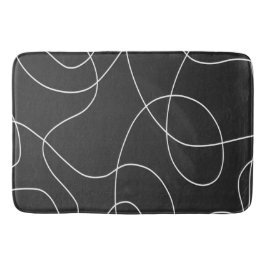 White Linjer på Black Badrumsmatta