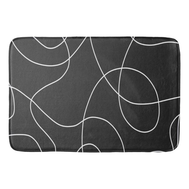 White Linjer på Black Badrumsmatta (Framsidan)