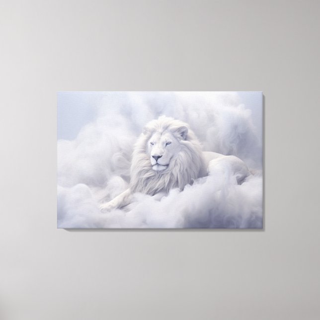 White Lion of Judah Canvastryck (Framsida)