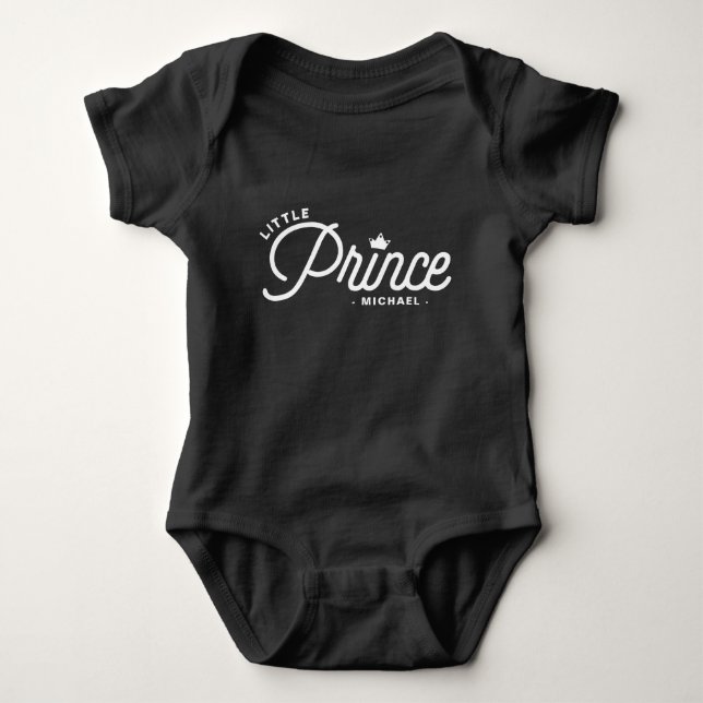 White Little Prince Modern Typography Personlig Tee Shirt (Framsida)