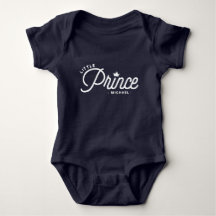 White Little Prince Modern Typography Personlig