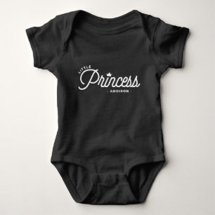 White Little Princess Modern Typography Anpassning Tee Shirt