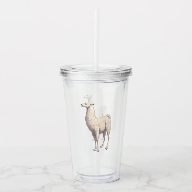 White Llama Take Away Mugg (Framsida)