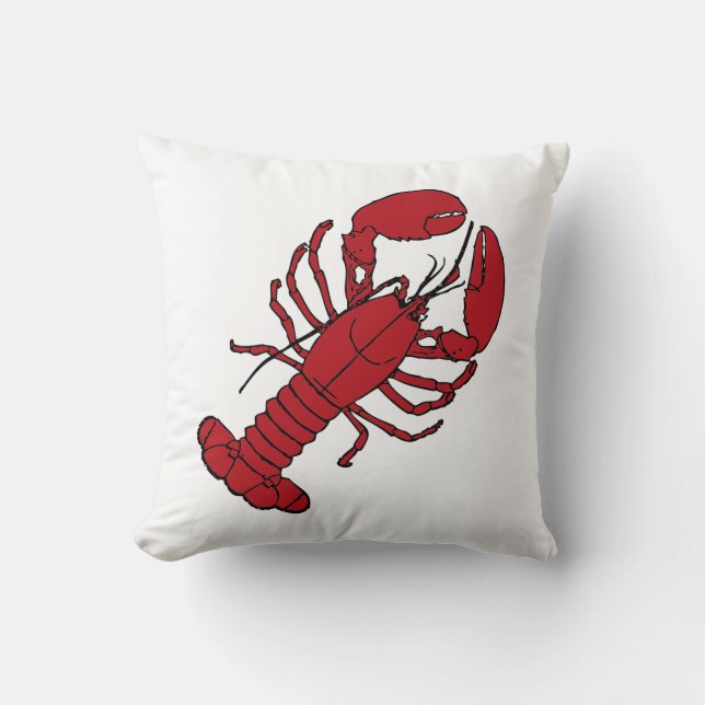 White Lobster Dekorativ kudde (Framsida)