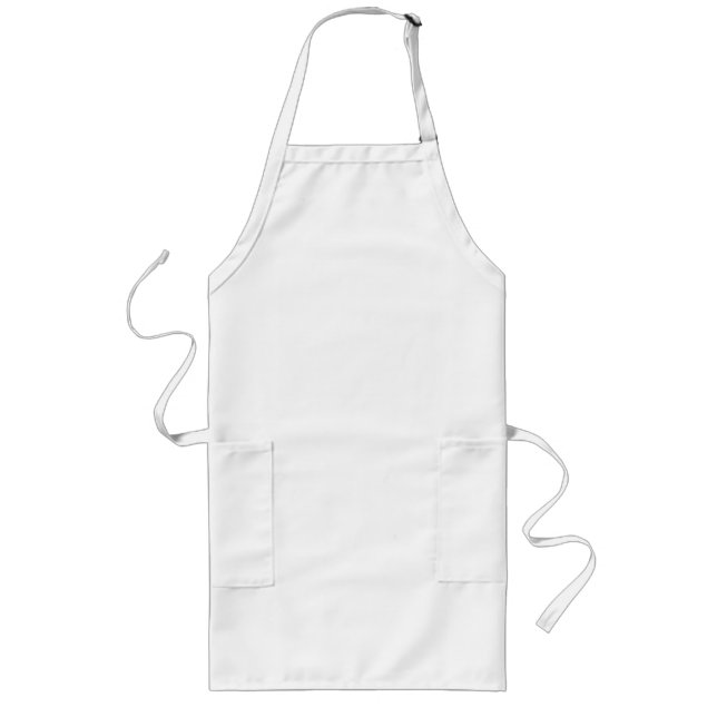 White Long Apron Långt Förkläde (Framsidan)