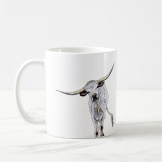 White Longhorn Mugg