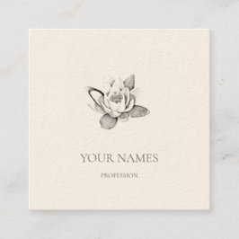 WHITE LOTUS-AFFÄRSKORT FYRKANTIGT VISITKORT