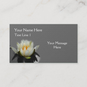 White Lotus Blommar Vatten Lily Flower Nature Visitkort