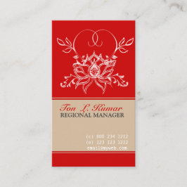 White Lotus Blomsterträdgård med Red Visitkort