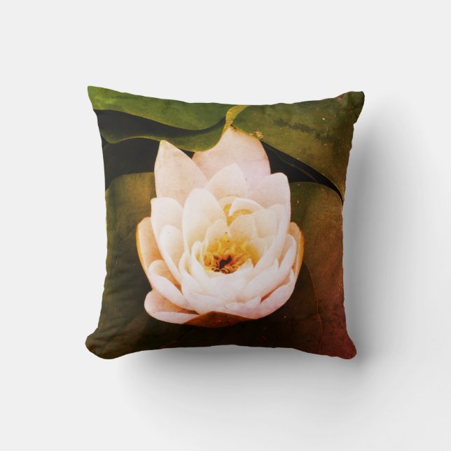 White Lotus Bloom Kudde (Framsida)