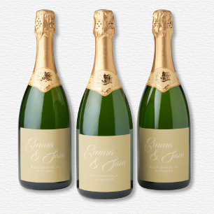 White Lotus Bröllop Sparkling Vin etikett