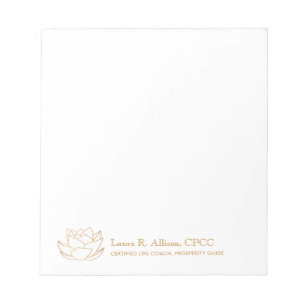 White Lotus Flower Anteckningsblock