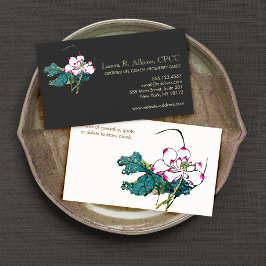 White Lotus Flower Holistic Health Counselor Visitkort