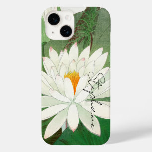 White Lotus Flower Japansk Vintage Fine Art Namn