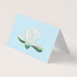White Lotus Flower Luminous Kort