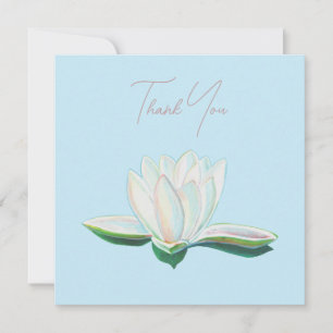 White Lotus Flower Luminous Tack Kort