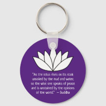 White Lotus Flower och Buddha Quote