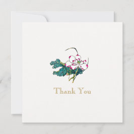 White Lotus Flower Tack Inbjudningar