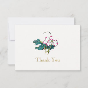 White Lotus Flower Tack Inbjudningar