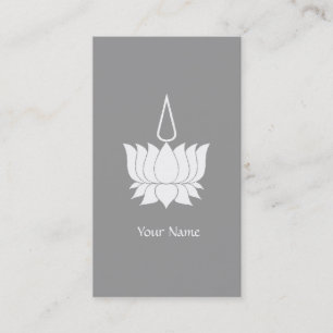 White Lotus Flower Visitkort