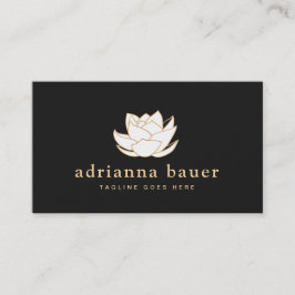 White Lotus Flower Visitkort