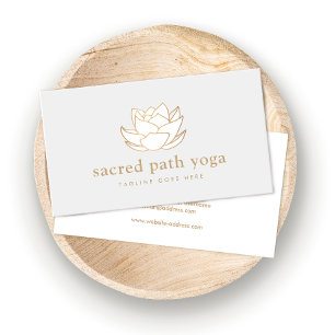 White Lotus Flower Yoga och Meditation Teacher Visitkort