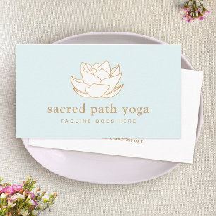 White Lotus Flower Yoga och Meditation Teacher Visitkort