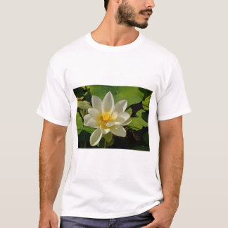 White Lotus flowers in a pond T Shirt