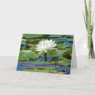 White Lotus Lycklig Mors dag Kort