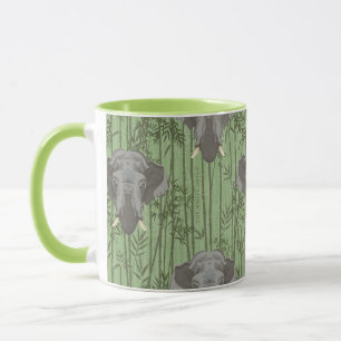 White Lotus Majestic Elephants Mönster Mugg