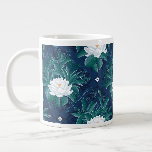 White Lotus Midnight Lotus Mönster Jumbo Mugg (Vänster)