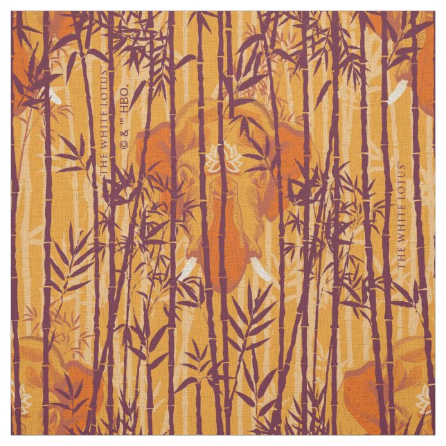 White Lotus Sunset Safari Mönster Tyg (Provkarta)