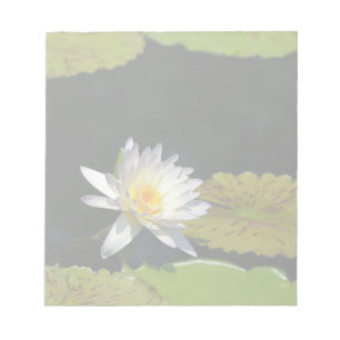 White Lotus Waterlily Flower Anteckningsblock