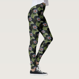 White Lotus Waterlily Leggings