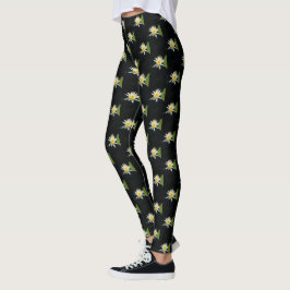 White Lotus Waterlily Leggings