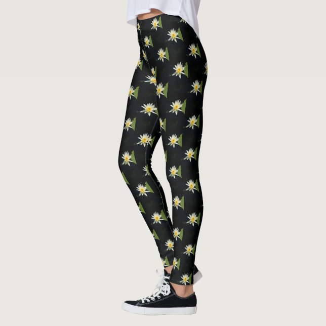 White Lotus Waterlily Leggings (Vänster)