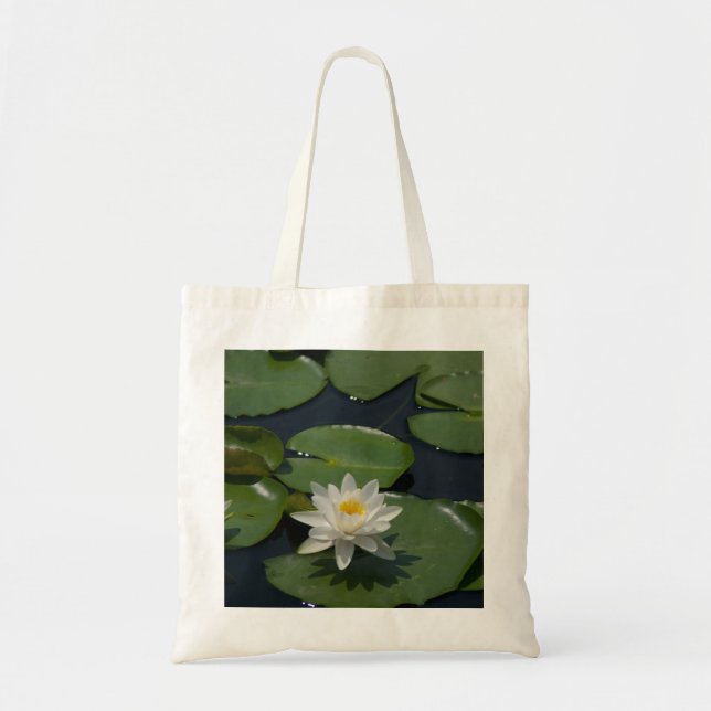 White Lotus Waterlily tobag Tygkasse (Framsidan)