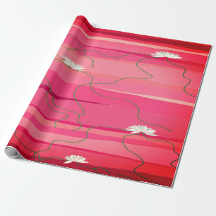 White Lotus Wrapping Papprare Presentpapper