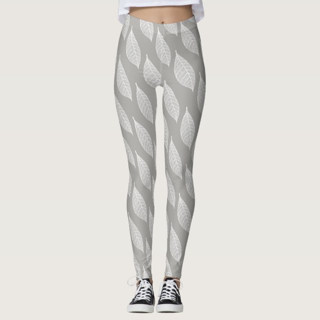 White Löv Skeletons Leggings (Framsida)